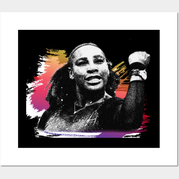 serena williams//scratch paint Wall Art by 9ifary